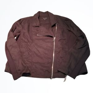 Calvin Klein Black Lighter Weight Asymmetrical Motorcycle Jacket Size XL